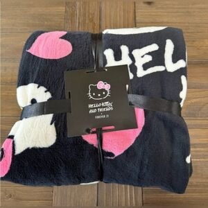 Forever 21 Hello Kitty Blanket - Pink, White, Black Collectible Deadstock NEW